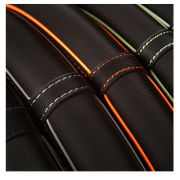 Оплётка руля AUTOPROFI, синтетический нубук AP-2020 BK/WH (S)