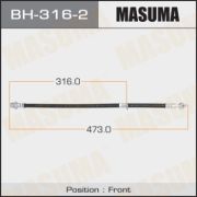 Шланг тормозной перед MASUMA BH-316-2/30044687  Corolla #E10#, #E110, 111 LH