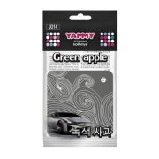 Ароматизатор подвес. «Yammy» картон с пропиткой Квадрат «Green Apple»