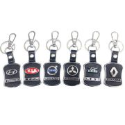 Брелок AE1050 - NISSAN  черная кожа+металл, с карабином