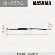Шланг тормозной MASUMA BH-557-2  N- /front/ Bassara, R'nessa, Presage LH
