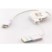 Кабель переходник 58 см WF-745 РУЛЕТКА для Android MINI USB белый