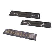 Рамка для ГОС. номерного знака XC-W026 BLACK (2 стальных основы + 2 ЧЕРНЫХ силиконовых рамки