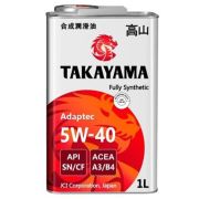 Масло моторное TAKAYAMA 5W40 SN/CF, A3/B4 синтетика, жестяная тара 1л