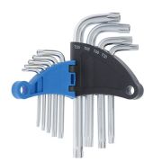 Набор ключей TUNDRA, TORX Tamper, CrV, TT10 - TT50, 9 шт.
