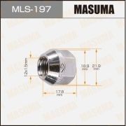 Гайка MASUMA 12x1.5мм, L=17.8мм, под ключ=19мм
