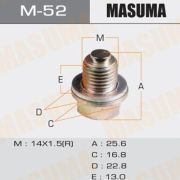 Болт маслосливной С МАГНИТОМ MASUMA (с шайбой) Mitsubishi 14x1.5mm M-52
