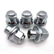 Гайка M12x1,25 пресс-шайба, высота 37,5мм,D=20, закрытая, ключ 21мм, хром (733844HT)