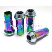 Комплект гаек М12х1,5 кон.выс.45 H=17 ж.радуга 4шт (RR304545NSF/PH)