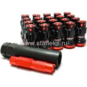 Комплект кованных гаек красных Drinty Racing Nuts М12х1.25
