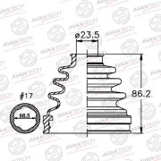Пыльник привода AVANTECH  BD0228/FB2213/ NS54J31IZ  внутренний