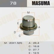Болт маслосливной A/T MASUMA 78/807020010/YH0124  (с шайбой) Subaru FORESTER.SF5.SF9