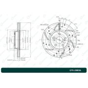 Диск тормозной перфорированный вентилируемый G-brake GFR-20850L левый