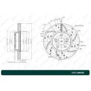 Диск тормозной перфорированный вентилируемый G-brake GFR-20850R правый