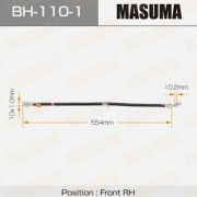 Шланг тормозной передний MASUMA BH1101/30044477/ BHT652     CV/SV4#  RH