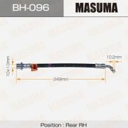 Шланг тормозной MASUMA T- /rear/ BH096  Land Cruiser Prado ##J9# , Land Cruiser ##J10# LH