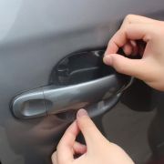 Защитная пленка под ручки дверей, прозрачная, 9.5х9см, набор 4 шт