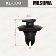 Клипса автомобильная MASUMA KE-683