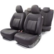 Комплект чехлов на сиденья CUSHION COMFORT, материал хлопок CUS-1505 BK/BK