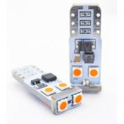 Лампа светодиодная T10(W5W)-3030-6W Желтый 12/24V