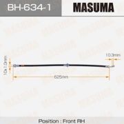 Шланг тормозной MASUMA /front/  RH  BH-634-1/JBH0333  JUKE F15E