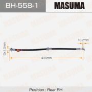 Шланг тормозной MASUMA BH558-1/RN610  N- /rear/ X-Trail N30, Primera P12 RH