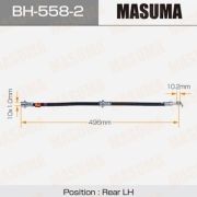 Шланг тормозной MASUMA BH558-2/ RN611  N- /rear/ X-Trail N30, Primera P12 LH