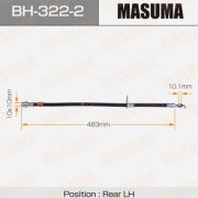 Шланг тормозной задний LH MASUMA BH322-2/31044067/BHT572   ST191 LH