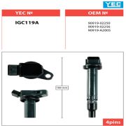 Катушка зажигания YEC IGC119A/90919A2005