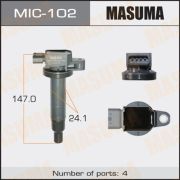 Катушка зажигания MASUMA, MIC102/JDK0020/TYDI-1002E/IGC103A 1SZ/1NZFE, NZE12# 9091902240