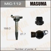 Катушка зажигания MASUMA, MIC112/TYDI2002E   1ZRFE, 2ZRFE, NZE14#.ZRE14#.NZE15#.NCP11#