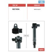 Катушка зажигания YEC IGC105A/IC0127/90919-02237/MIC-104/TYDI5001E