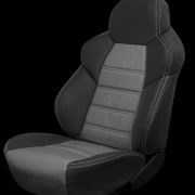 Авточехлы ДИНАС  DRIVE, к/з 100%, (черный/серый)