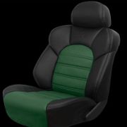 Авточехлы ДИНАС COMFORT , к/з 100%, (черный/зеленый)