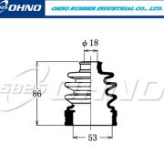Пыльник привода внутренний OHNO 5-825 FB-2076