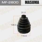Пыльник ШРУСАа MASUMA MF-2800 (пластик) /FB2513  LAND CRUISER/ HDJ101, UZJ100 нар