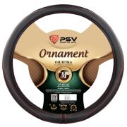 Оплётка на руль PSV ORNAMENT Fiber (Черный/Отстрочка красная) M