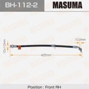 Шланг тормозной передний левый  MASUMA BH-112-2/90947-02A27   UZJ100  LH