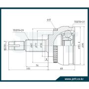 ШРУС внешний JETT V41-1185 ABS/NS69A44