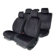 Накидки на сиденья автомобиля «Autoprofi» (на весь салон), алькантара ALC-1110 BK/RD