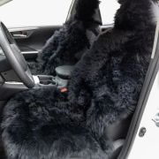 Накидки меховые комплект (3шт) перед и зад, длинный мех,черный