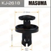 Клипса автомобильная (автокрепеж) MASUMA KJ-2618