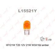 Лампа LYNXauto L15521Y/L521    WY21W 12V W3x16D AMBER