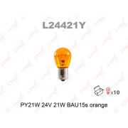 Лампа LYNXauto L24421Y  PY21W 24V BAU15s AMBER HCV