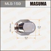 Гайка MASUMA 12x1,25мм, L=30.4мм, под ключ=21мм / Nissan OEM_40224-V5500