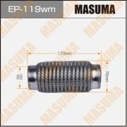 Гофра глушителя MASUMA, 3-х слойная, wiremesh, interlock, 55х170