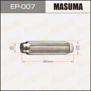 Гофра глушителя MASUMA, 2-х слойная, 45x260