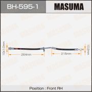Шланг тормозной MASUMA T- /front/   BH595-1/LH6819    RH   SCP90