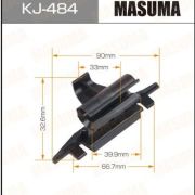 Клипса крепежная MASUMA KJ-484 (Крепление бампера Toyota Corolla.Toyota Sprinter)