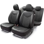 Комплект чехлов на сиденья SIGNATURE, материал экокожа SGN-1505GF BK/BK
